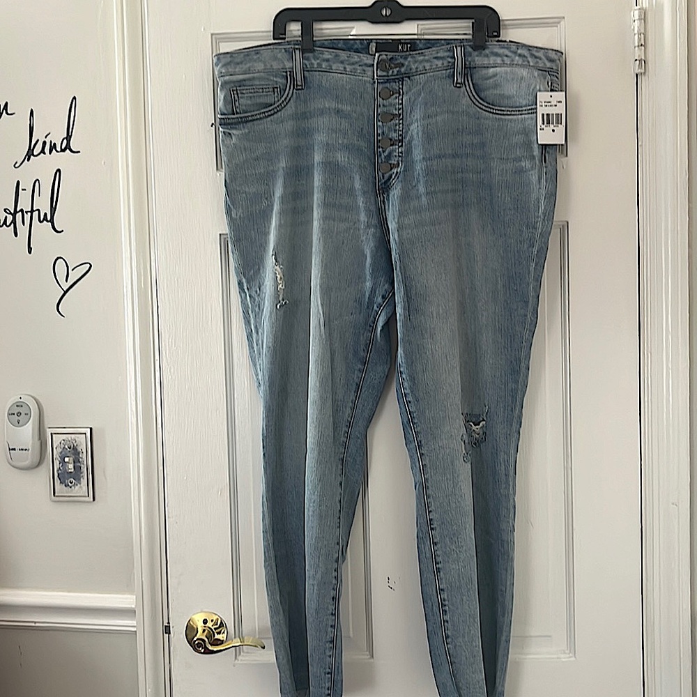 High rise ankle straight leg